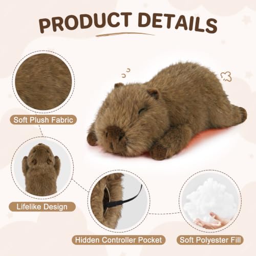 Image of Capybara Heating Pad for Period Cramps Heated Plush Stuffed Animal