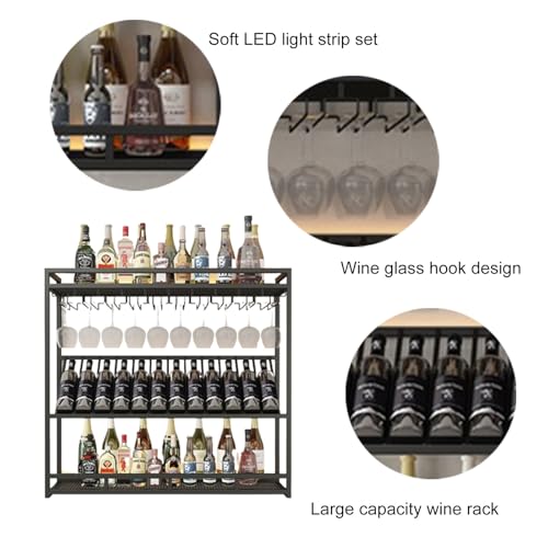 Soporte para botella de vino industrial de metal 100x25x100cm miniatura 6