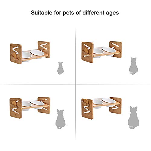 LFchujian Ciotola di bambù Cani e Gatti, Ciotola