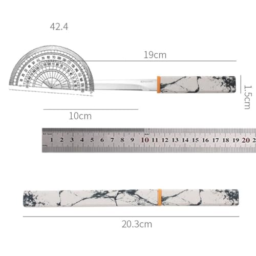 Image of Japanese-Style Utility Knife with Sheath - 8-Inch Stainless Steel Kitchen Knife, Precision Blade with Ergonomic Black Handle for Meat, Fruit & Vegetables (Pack of 1, White)