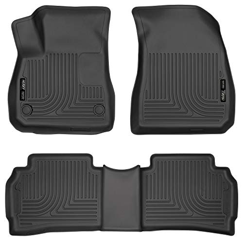 Husky Liners Weatherbeater Series | Front & 2nd Seat Floor Liners - Black | 99191 | Fits 2016-2021 Chevrolet Malibu 3 Pcs