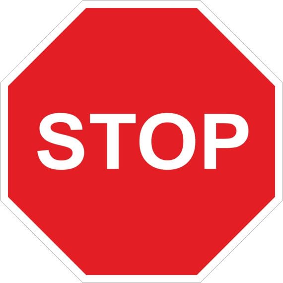 Panneau métallique stop de 500 mm pour signalétique de parking extérieur