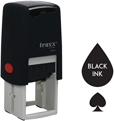 Traxx 9021 Loyalty Card Self Inking Rubber Stamp Business Cafe Coffee Shop *A Black Coffee Bean Design*