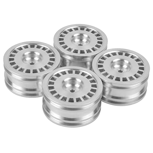 1:10 Rc Drift Car Hub Wheels Rim For Tamiya Tt01/Tt02 Xv01 Xv02 Redcat Mst 1/10 Rc On-Road Drift Car (Silver) #TOP7