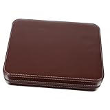 GATHINESS Custodia Porta Orologi da Viaggio 8 Scomparti Separati in Pelle e Tessuto Color Caffè, Design Elegante e Compatto per Proteggere e Conservare gli Orologi a Casa in Negozio