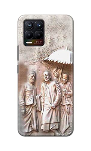 Image of Printed Hard Back Cover Case for Realme 8 4G | Realme 8 Pro 4G Back Cover (Sai Baba) -1803