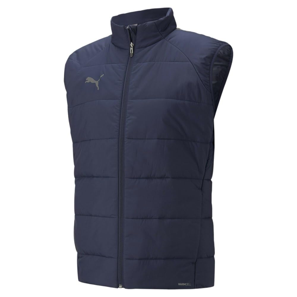 Puma Men's Bleu Marine Teamliga Football Vest Jacket Peacoat M Navy
