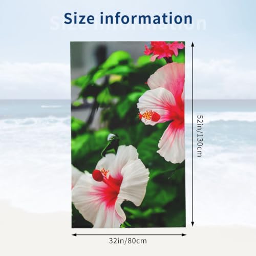 Toalla de playa para vacaciones y natación con estampado floral unisex 5