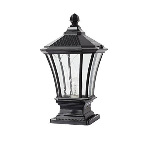 Accesorio de Iluminación del Paisaje Lámpara de Poste del Pilar Impermeable del Metal de la Vendimia con el Zócalo E27 Valla de Jardín Cerca del Patio Iluminación al Aire Libre E27