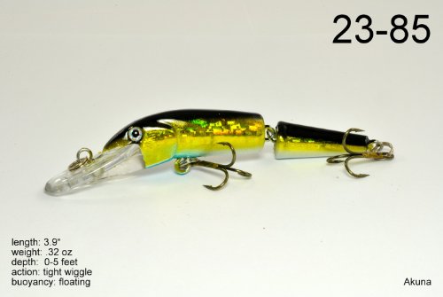 Akuna Broken Tail Series 3.9 Inch Topwater Lure In Color "Holographic Glitter Shad" (Bp 23-85) #TOP1