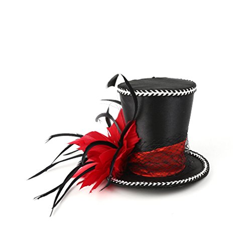 Kobtokfy Women's Fascinator, Red, One Size #TOP4