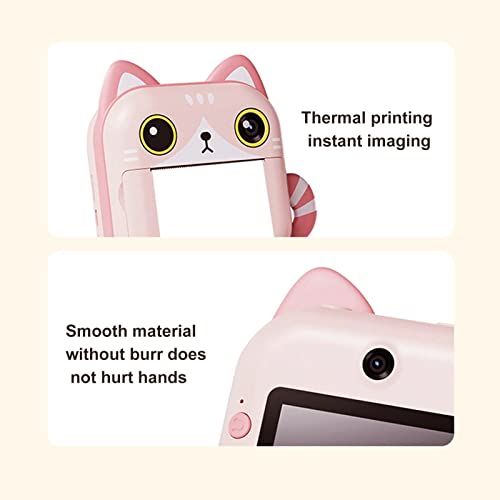 Câmera de Impressão Instantânea, Câmera de Vídeo 1080P para Crianças, Multifuncional, Tela de Proteç