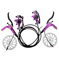 E-Bike Hydraulisches Scheibenbremsen Set, TB310 Elektrofahrrad Scheibenbremssätze Bremssystem mit 160 mm Rotoren Links Vorne 89 cm Rechts Hinten 147 cm Öldruck Bremssattelhebel für Elektrischer Roller