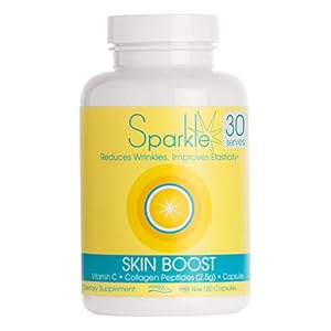 Collagen Capsules – Sparkle Skin Boost Collagen Capsules (180 Pills) 30 Days of 2500mg Verisol Collagen Peptides…