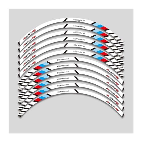 Motorrad Aufkleber Für B&MW Für R1250RS R 1250 R1250 Rs 1250RS Motorrad Räder Aufkleber Felge Reifen Reflektierende Streifen Dekorative Zubehör Aufkleber Set Felgenaufkleber(4)