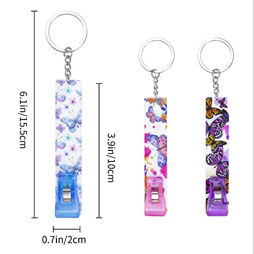 Image of 3PCS Credit Card Puller, Cute Debit Bank Card Grabber for Long Nails ATM Keychain Women with Plastic Clip