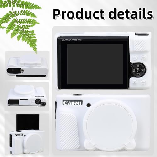 Funda para Cámara Canon PowerShot SX740/SX730 Silicona Blanca miniatura 5