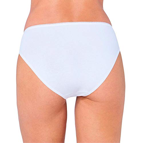 Sloggi Tai Briefs Knickers 24/7 Cotton 3 Pack 96% Cotton Mid Rise Briefs White #TOP3