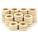 ARTESTAR 50 Piezas (30mm) Anillos de Madera Natural Anillos sin Terminar Círculo de Artesanía para el Hogar de Bricolaje, Accesorios para Hacer Joyas, Atrapasueños, Adecuado para Decoracion Hogar