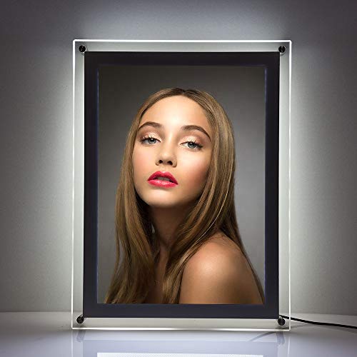 A3 Wall Mounted Led Light Box Store Sign Holders Crystal Acrylic Photo Frame Advertising Display #TOP14