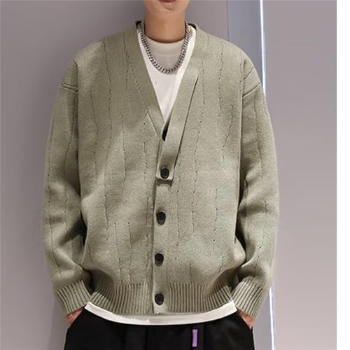 Men Vintage Knitwear Button Cardigans V Neck Buttons Cardigan With Pockets Slim Fit Casual Knitted Sweater2