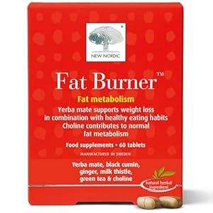 New Nordic Fat Burner, 1 Month Supply, Supports Slimming & Weight Loss with Yerba Mate & Green Tea for Women & Men, 60 Tablets
