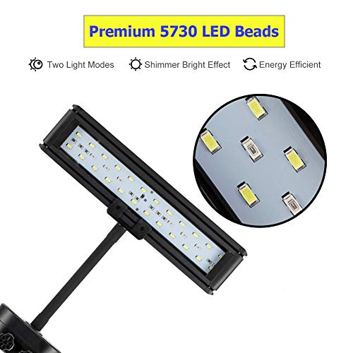 Hygger 9.7 Inches Blue White Led Aquarium Light Clip On Small Led Light For Planted Saltwater Freshwater Fish Tank With Gooseneck Clamp 13W #TOP2