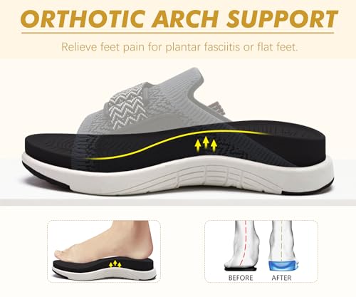 Image of COFACE Women's Orthotic Sandals Comfortable Plantar Fasciitis Arch Support