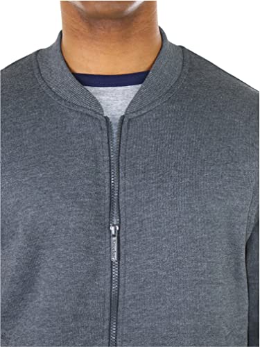 Image of ToBeInStyle Men's Year Round Timelessly Classic Terry Bomber Jacket