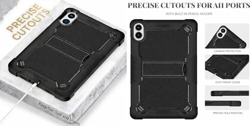 Image of WHITBULL Rugged Shockproof Heavy Duty Back Case Cover Compatible with Honor Pad X8a / X8b 11 inch, Black