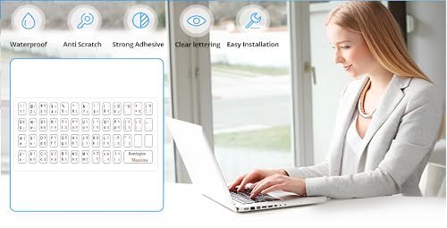 Image of Hindi-English Typing Keyboard Sticker for Desktop and Laptops | Made in India | Suitable for All Types of Keyboard | Water Proof (Pack of 3 Pcs.) White