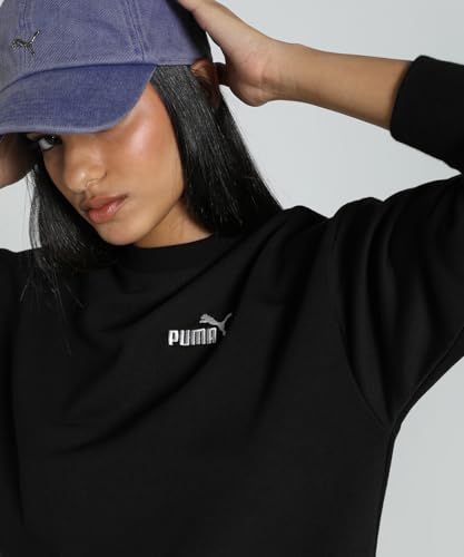 PUMA Mädchen Small No. 1 Logo Relaxed Crew Tr Hooded Sweatshirt, Puma Black, 3XL EU – Ansicht 4