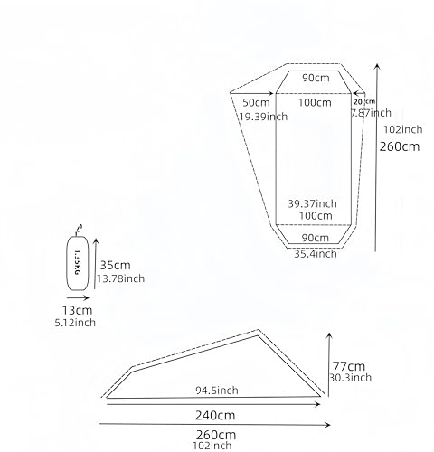Carpa Bivy para 1 Persona con Malla para Camping y Senderismo miniatura 2