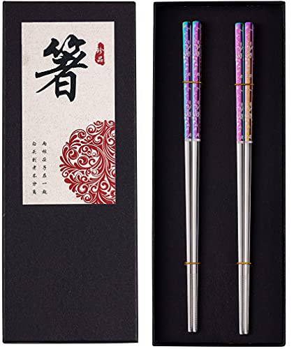 Palillos coreanos de acero inoxidable ideales para cenas de sushi y ramen en casa 2