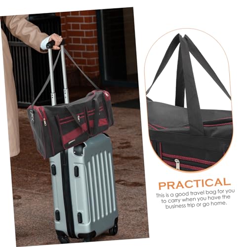 Large Capacity Duffle Bag for Travel Tote Bag Multiple Pockets Business Trip Hand Luggage Ultra-light Pu Leather Compact and Portable4