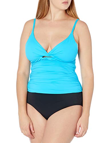 Tankini La Blanca pour femme haut de maillot bleu piscine taille 4