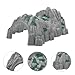 Realistic Mountain Train Tunnel Model for Railway Scenery - Durable Rockery Accessories for Wooden Tracks, HO Scale Layouts, & Kids Play - 25.5x19.5x11.5cm Plastic Simulation Tunnel Toy