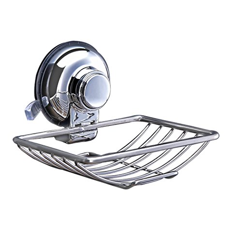 funrui succión jabonera Holder sus 304 Acero inoxidable montado en la pared baño jabonera titulares de almacenamiento para ducha baño cocina anti óxido 12,5 x 9 x 3 cm