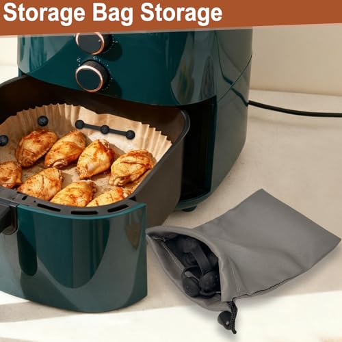 4 Set Magnetische Silikonschnallen für Heißluftfritteusen, Magnetische Backpapier Befestigungsschnalle, Hochwertige Silikon Magnete für Airfryer zum Fixieren, Air Fryer Magnet Silikon Schnalle Set