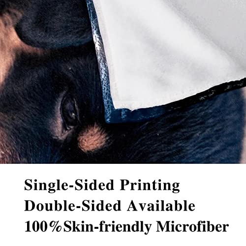 Couvertures chaudes et douces en peluche chiot noir plaid lit microfibre thermique