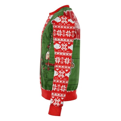Fishing Vest Print Christmas Sweatshirt, alternative view 3