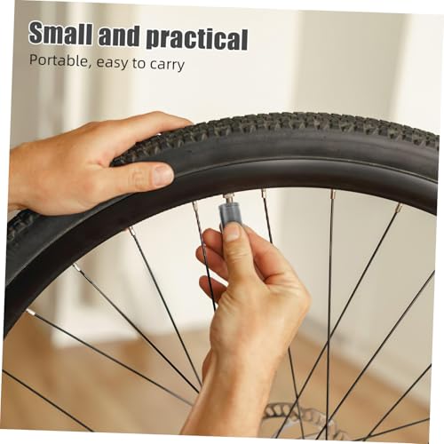 Alipis 2pcs Tapas de Válvula para Neumáticos de Bicicleta de Aleación de Titanio para Bicicletas de Montaña y Ruta miniatura 5