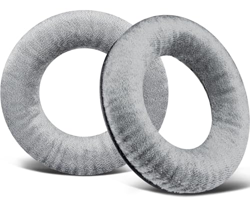 SOULWIT Velour Replacement Earpads for Beyerdynamic DT 770/DT770 PRO/DT511/DT801/DT831/DT901/HS300/MMX300/Custom One PRO Plus/Custom Studio Ear Pads Cushions with High Density Foam - Silver