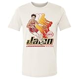 500 LEVEL Jalen Johnson Atlanta Hawks Retro Shirt (Natural, X-Large)