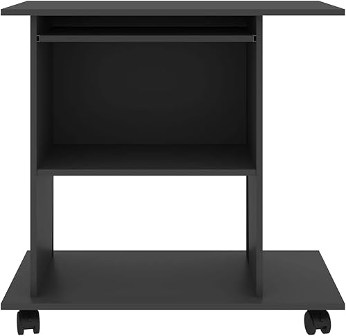 Miniatura 5 de Escritorio para computadora gris de 31.5 x 19.7 x 29.5 pulgadas, aglomerado, escritorio de oficina, escritorio de oficina en casa, escritorio de