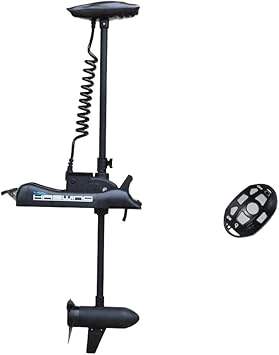 AQUOS Haswing CaymanB Electric Bow Mount 12V Saltwater & Freshwater Trolling Motor - 55lbs Thrust, 54in Shaft, with Wireless Remote