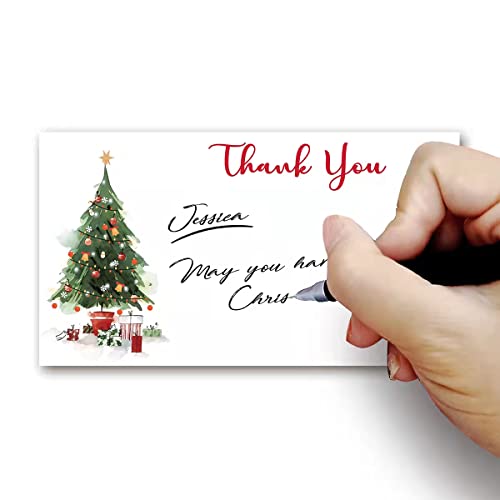 Mini cartes de remerciement de Noël pour petits commerces | Lot de 100 - 4