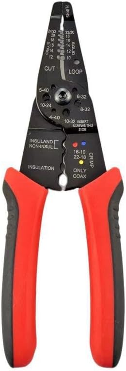 8-inch red wire stripping pliers, cable cutters, wiring tools, multifunctional manual tools, exclusively for electricians.