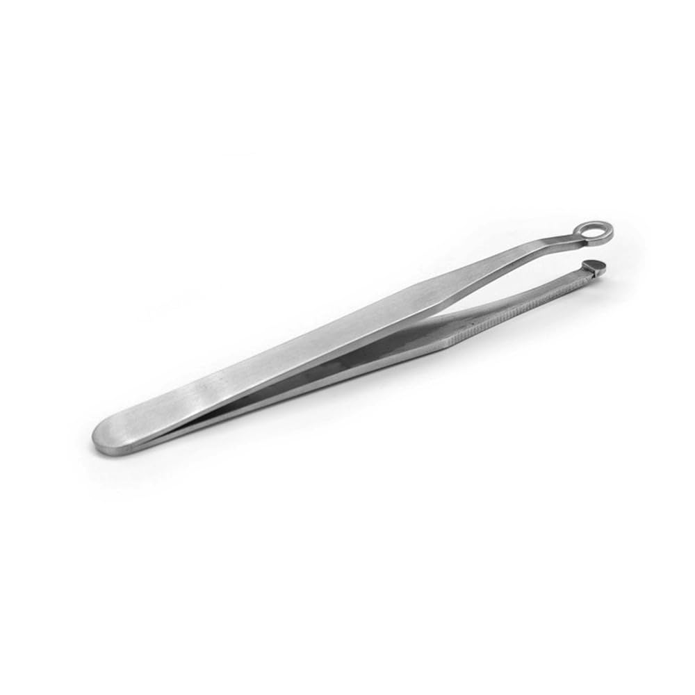 2 Universal Nose Hair Trimming Tweezers Stainless Steel Round Tip Nasal Cleaning