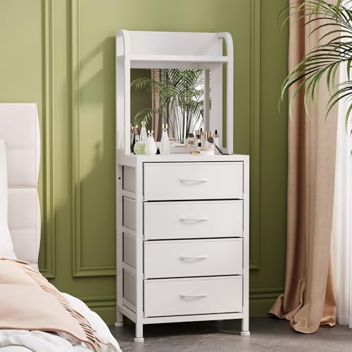 WODRAWER Tall Dresser for Bedroom, 4 Drawer Dresser & Chests